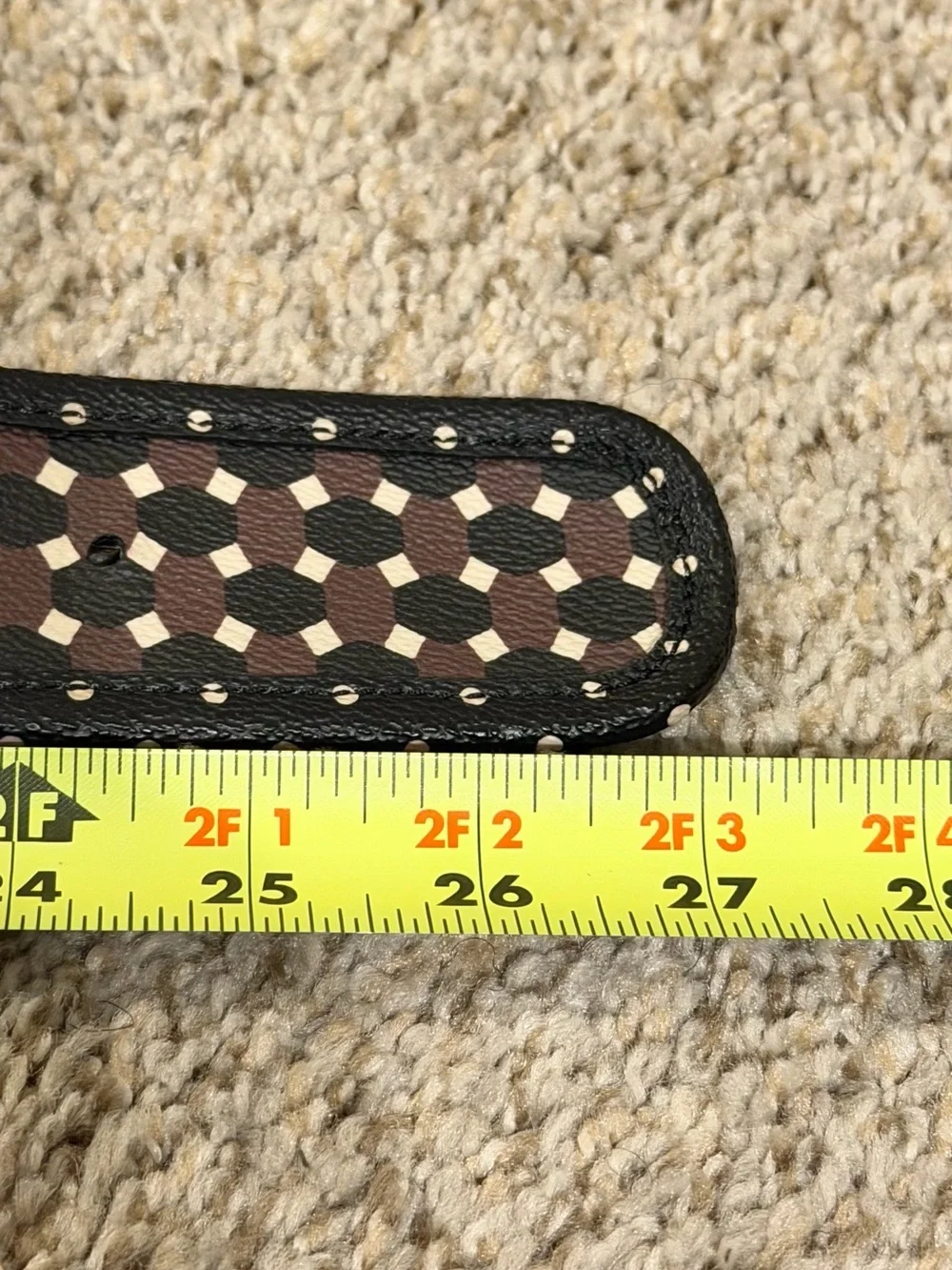 TORY BURCH JAVA MULTI COLOR HABER PRINT GOLD TONE BUCKLE BELT  SIZE XXS